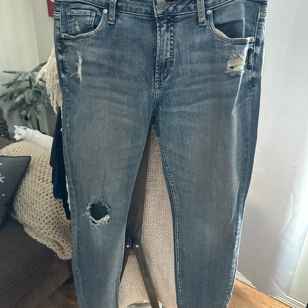 Silver Jeans Avery Skinny Blue Denim